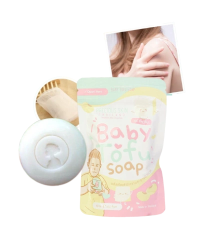 Xà phòng hữu cơ trắng da Baby Tofu Soap  ảnh 1