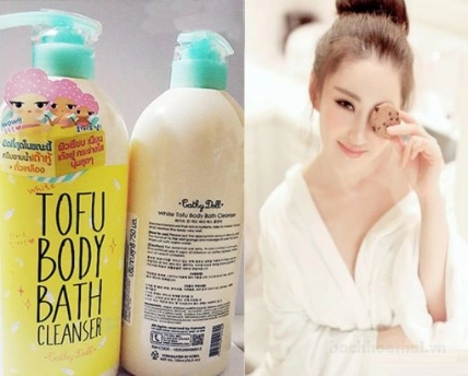 Sữa tắm trắng da bổ xung protein Tofu Body Bath Cleanser Cathy Doll ảnh 8