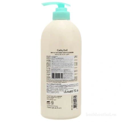 Sữa tắm hữu cơ trắng da bổ xung protein Tofu Body Bath Cleanser Cathy Doll ảnh 5