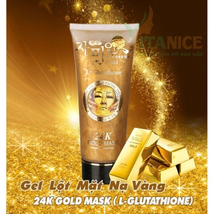 Mặt nạ gel lột làm trắng da tinh chất vàng 24k Gold Mask L-Glutathion Gold 24K ảnh 14