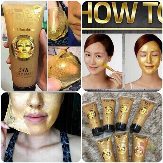 Mặt nạ gel lột làm trắng da tinh chất vàng 24k Gold Mask L-Glutathion Gold 24K