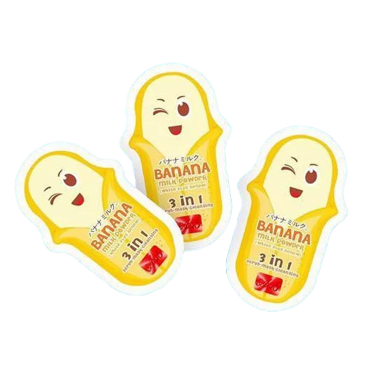 Gói ủ mặt chuối giảm mụn Banana Milk Powder 3 in 1