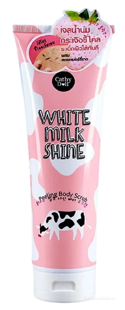 Gel tẩy tế bào chết, chăm sóc da toàn thân White Milk Shine Peeling Body Scrub Thái Lan