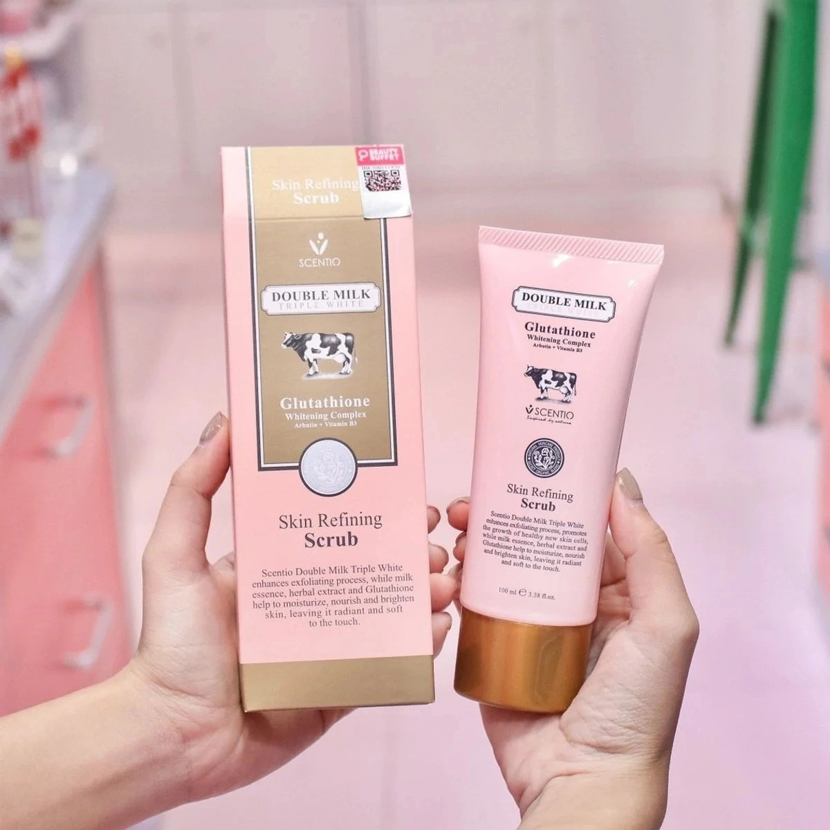 double milk triple white glutathione scrub set : Inspired by LnwShop.com (v2) Gel milk Scrub to look radiant white Double Milk Triple White Scrub