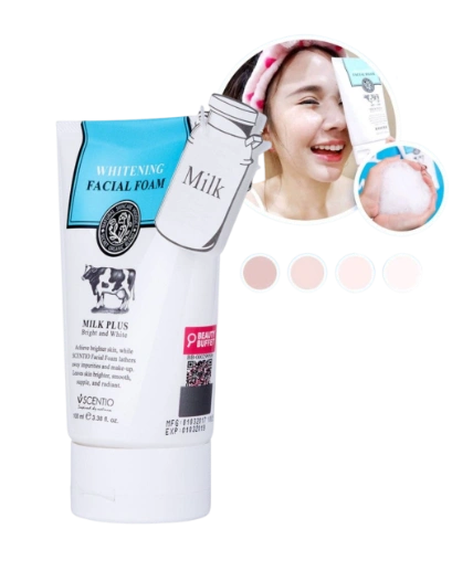 Sữa rửa mặt tạo bọt Whitening Facial Foam Milk Plus Co-Enzyme Q10 ảnh 1