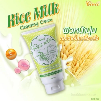 Sữa rửa mặt gạo Civic Rice Milk 180ml Thái Lan ảnh 7