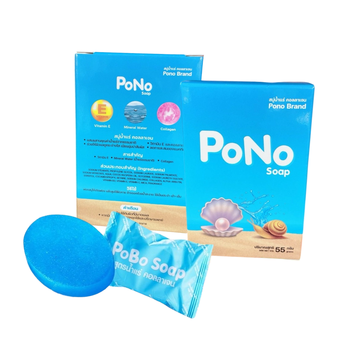 Xà phòng tạo bọt dưỡng da collagen ốc sên Pobo Soap