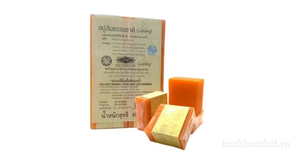 Xà phòng Cam nghệ Galong Orange Natural Soap