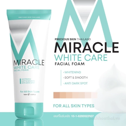 Sữa rửa mặt Miracle White Care Facial Foam Thái Lan ảnh 3