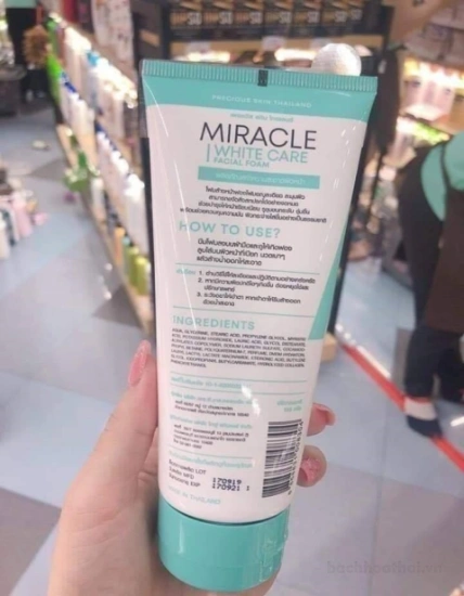 Sữa rửa mặt làm sạch sâu Miracle White Care Facial Foam Thái Lan ảnh 3