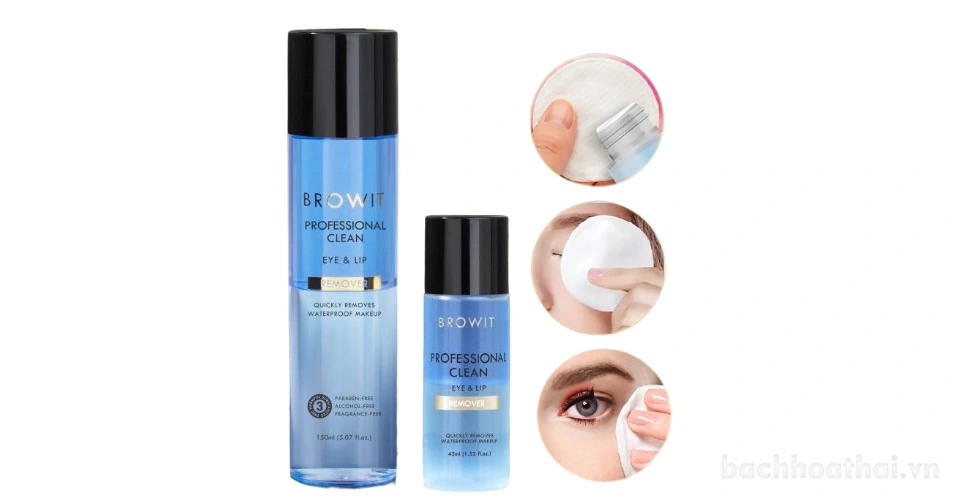 Nước tẩy trang BROWIT PROFESSIONAL CLEAN EYE & LIP REMOVER