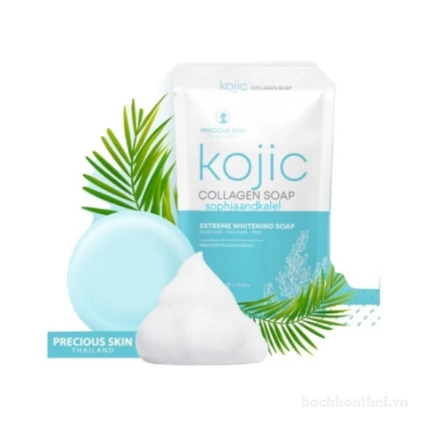 Xà phòng rửa mặt trắng da Kojic Collagen Soap ảnh 6