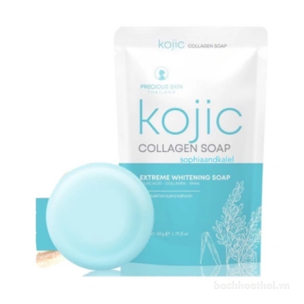 Xà phòng rửa mặt trắng da Kojic Collagen Soap ảnh 7