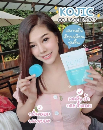 Xà phòng rửa mặt trắng da Kojic Collagen Soap ảnh 14