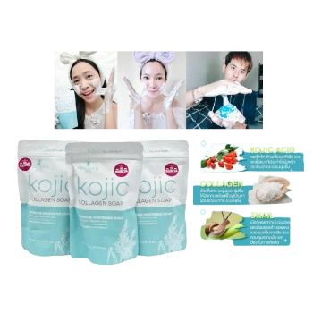 Xà phòng rửa mặt bổ xung colagen ốc sên Kojic Collagen Soap