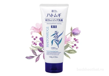 Sữa rửa mặt hạt ý dĩ Hatomugi Cleansing & Facial washing Nhật Bản ảnh 2