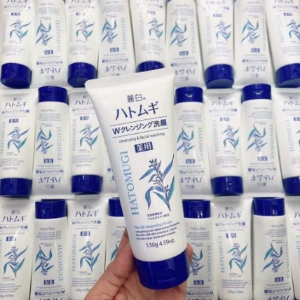 Sữa rửa mặt hạt ý dĩ Hatomugi Cleansing & Facial washing Nhật Bản ảnh 11