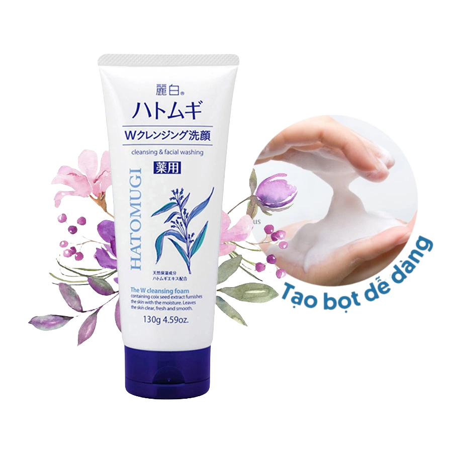 Sữa rửa mặt hạt ý dĩ Hatomugi Cleansing & Facial washing Nhật Bản