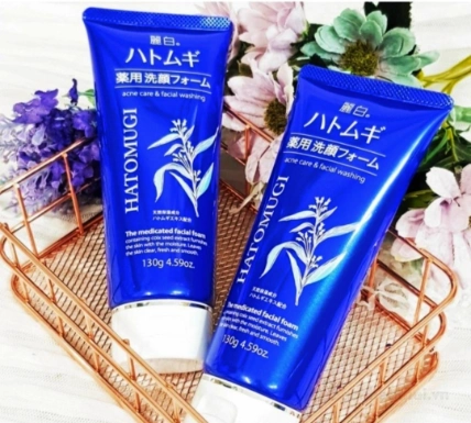 Sữa rửa mặt ngừa mụn trắng da Hatomugi Acne Care & Facial Washing ảnh 6