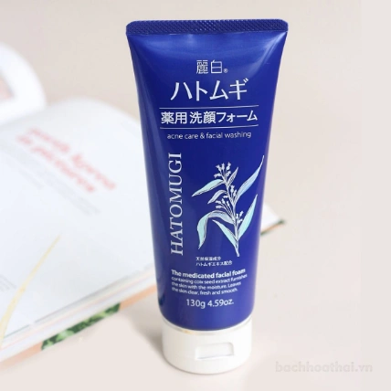 Sữa rửa mặt ngừa mụn trắng da Hatomugi Acne Care & Facial Washing ảnh 8
