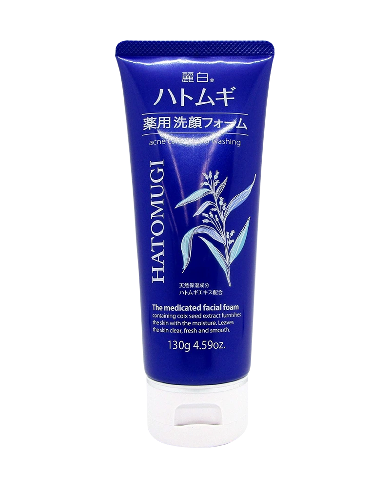 Sữa rửa mặt ngừa mụn trắng da Hatomugi Acne Care & Facial Washing