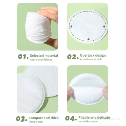Bông tẩy trang dạng cây tròn nội địa trung LMLTop 150 miếng ảnh 11