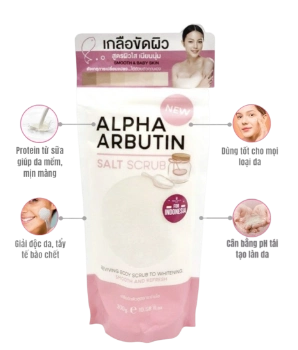 Ảnh sản phẩm Muối tắm dưỡng trắng Alpha Arbutin Salt Scrub 300g 1