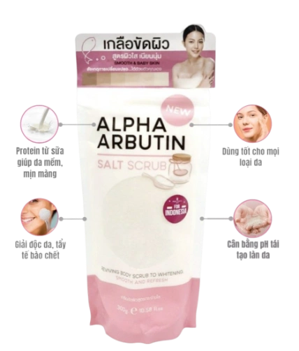 Muối tắm dưỡng trắng Alpha Arbutin Salt Scrub 300g ảnh 1