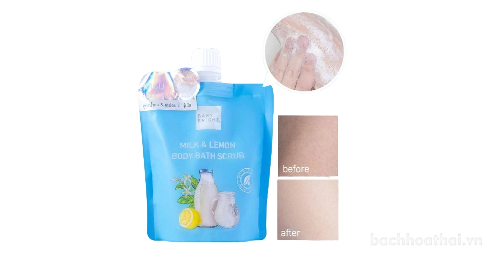 Muối tẩy tế bào chết Milk & Lemon Body Bath Scrub Thái Lan