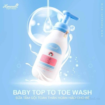 Sữa tắm gội cho bé Hanayuki Baby-top-to-toe-wash ảnh 6