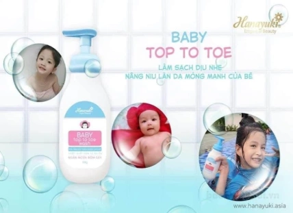 Sữa tắm gội cho bé Hanayuki Baby-top-to-toe-wash ảnh 8