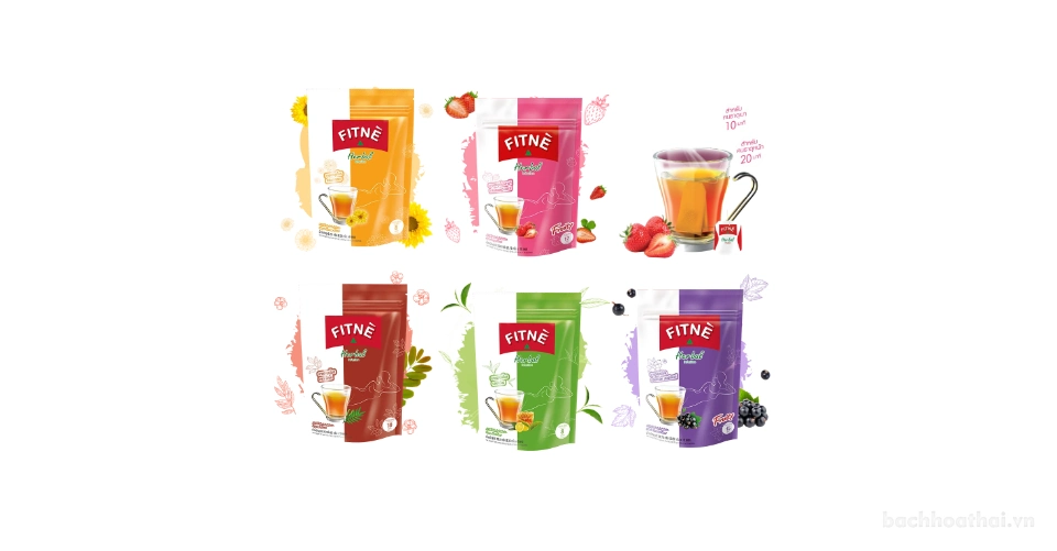 Trà giảm cân túi lọc Green Tea Flavored FITNE Herbal Thái Lan