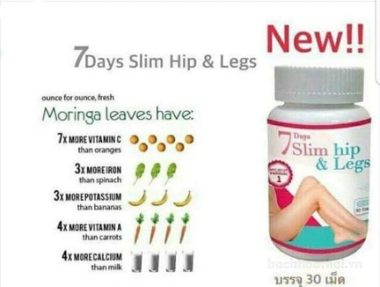 Viên uống giảm cân thon đùi 7 Day Slim Hip & Legs ảnh 5