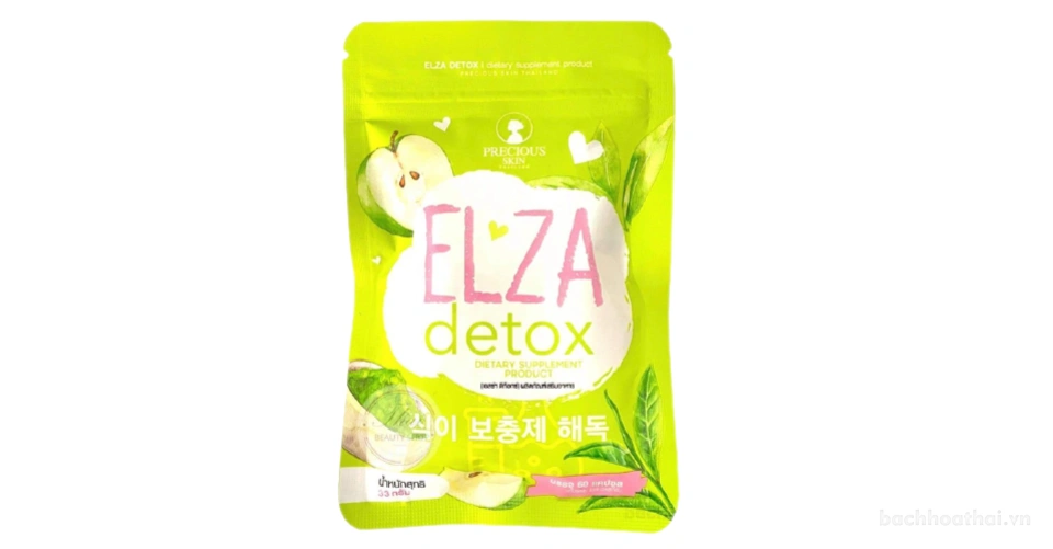 Viên uống Detox rau củ giảm cân khử mỡ ELZA D.T.X