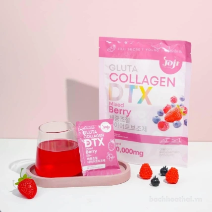 Detox trái cây giữ dáng, đẹp da Joji Gluta Collagen DTX mixed Berry bổ xung Collagen vs Glutathione ảnh 6