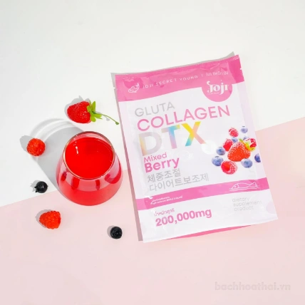 Detox trái cây giữ dáng, đẹp da Joji Gluta Collagen DTX mixed Berry bổ xung Collagen vs Glutathione ảnh 12