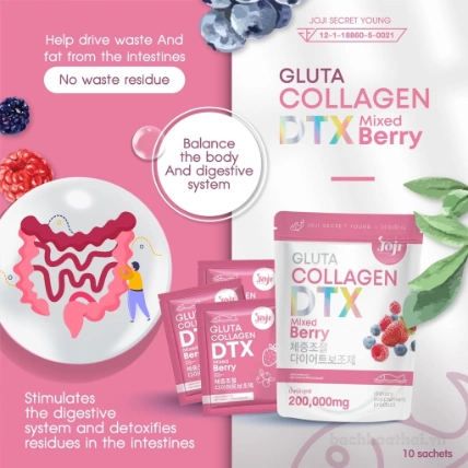 Detox trái cây giảm cân, giữ dáng, đẹp da Joji Gluta Collagen DTX mixed Berry ảnh 2