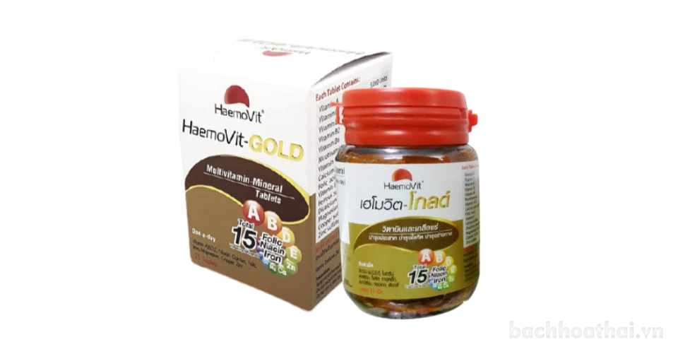 Viên uống bồi bổ cơ thể, thần kinh, bổ huyết Haemovit – Gold Thái Lan