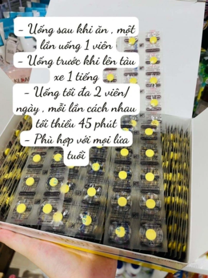 Thuốc chống say tàu xe Dimenhydrinate Thái Lan ảnh 6