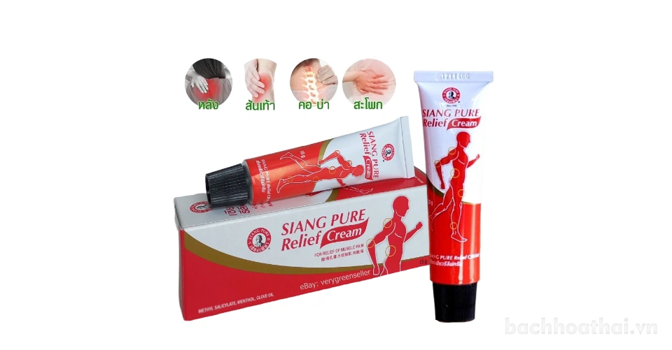 Dầu nóng giảm đau cơ Siang Pure Relief Cream