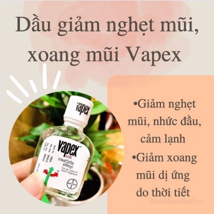 Dầu giảm nghẹt mũi, đau đầu Vapex HR Bayer Thái Lan ảnh 3