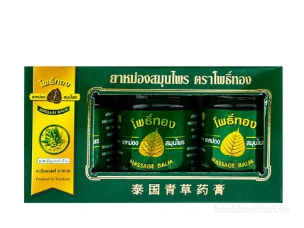 Dầu xanh bồ đề Thái Lan Pho Tong Cooling Green Balm ảnh 14