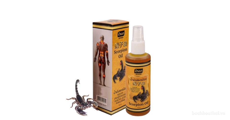 Dầu xịt xoa bóp nọc bò cạp Banna Scorpion Oil