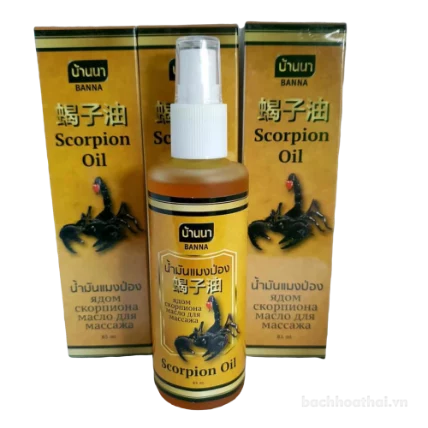 Dầu xịt xoa bóp nọc bò cạp Banna Scorpion Oil ảnh 1