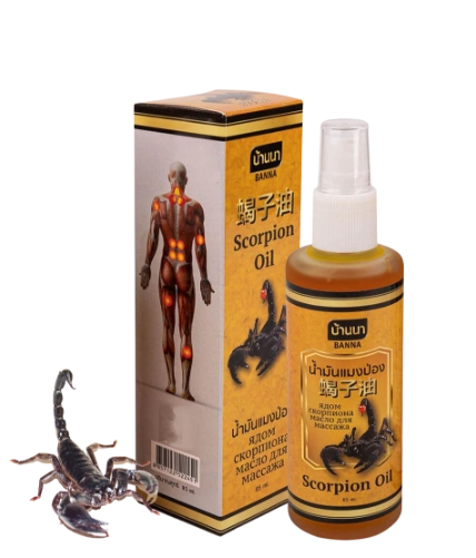 Dầu xịt xoa bóp nọc bò cạp Banna Scorpion Oil ảnh 1