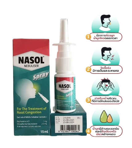 Chai xịt mũi Nasol Spray Nebuliser dạng chai xit 15ml Thái Lan ảnh 1