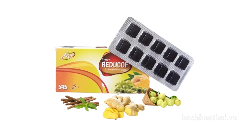 Kẹo ngậm thảo dược trị ho Reducof Thái Lan