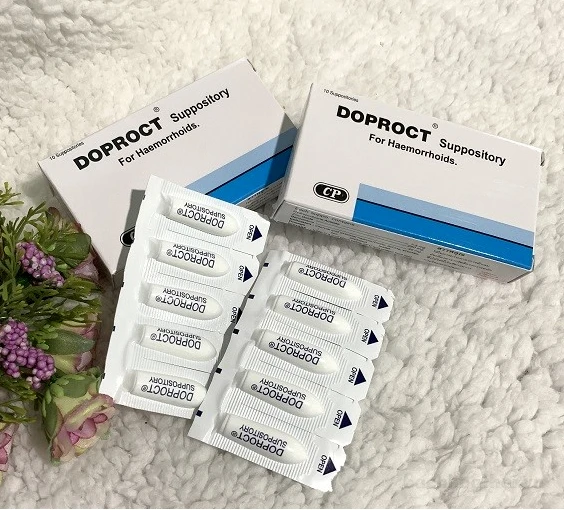 VIÊN ĐẶT DOPROCT GIẢM ĐAU NGỨA VÀ CHẢY MÁU DO BỆNH TRĨ HIỆU QUẢ NHANH