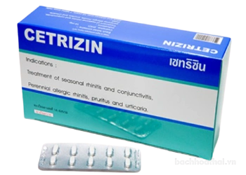 Ảnh sản phẩm Thuốc chống viêm mũi, viêm kết mạc, dị ứng lâu năm, ngứa, mày đay Cetrizin Thái Lan 1