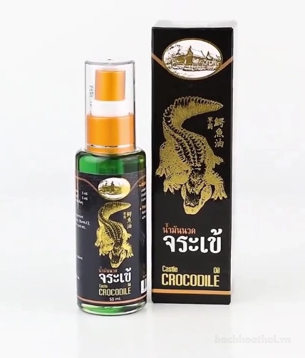 Chai xịt dầu cá sấu đen Green oil Castle Crocodile Brand ThaiLand ảnh 8